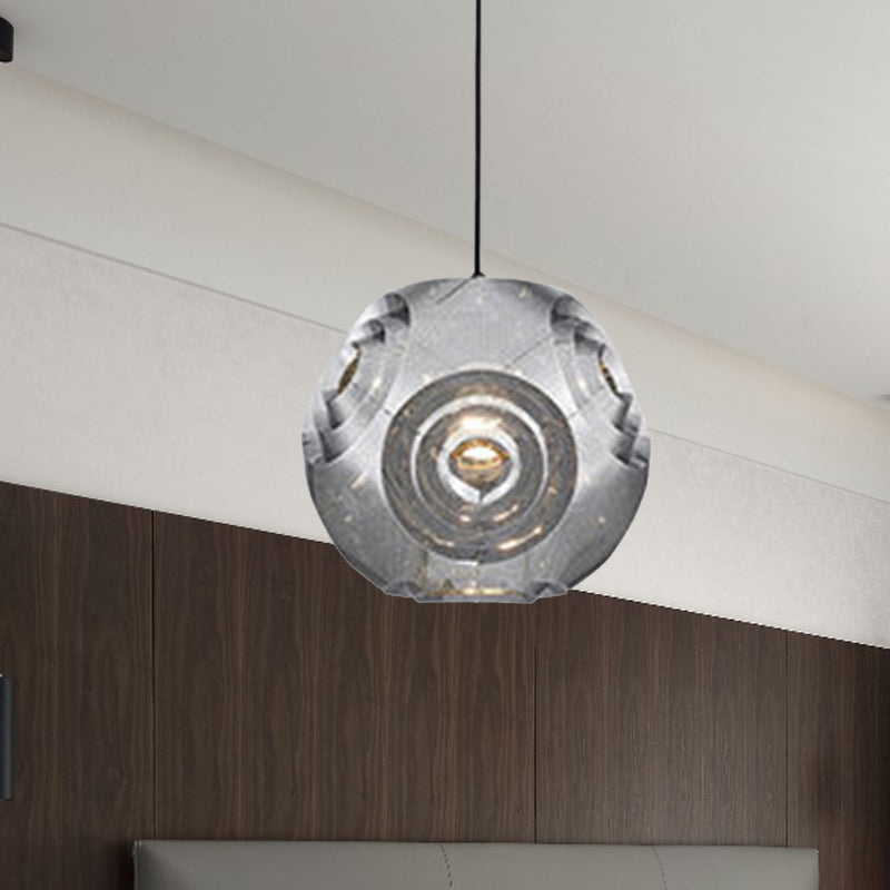 Globe Pendant Lighting Nordic Metal 1 Light Chrome/Gold/Rose Gold Hanging Ceiling Light, 11"/12.5"/15"W