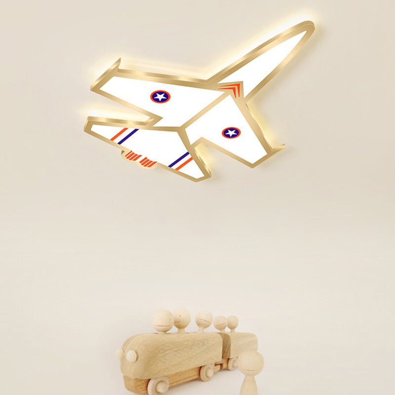 Ultradelgado avión LED luces incrustadas dibujos animados acrílico luces de techo para habitaciones infantiles