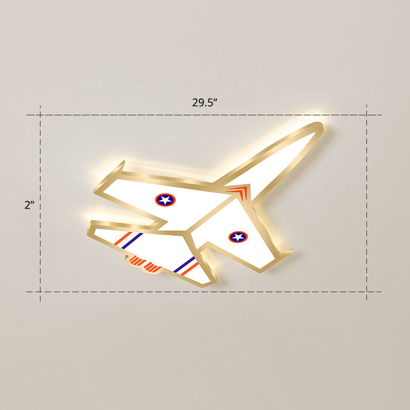 Ultradelgado avión LED luces incrustadas dibujos animados acrílico luces de techo para habitaciones infantiles