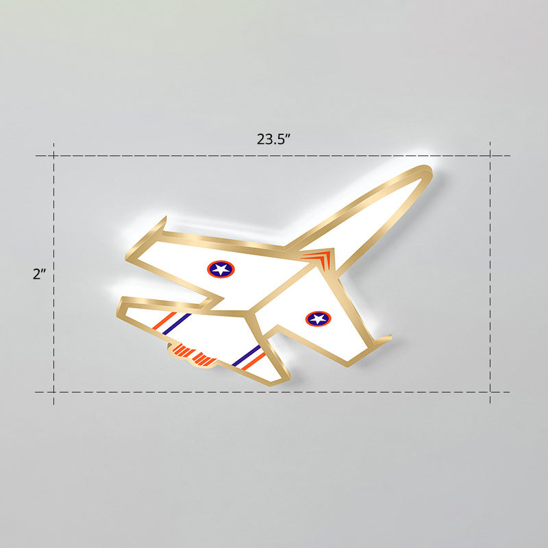 Ultradelgado avión LED luces incrustadas dibujos animados acrílico luces de techo para habitaciones infantiles