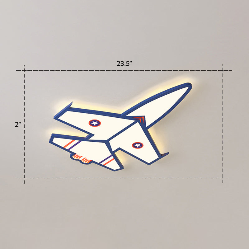 Ultradelgado avión LED luces incrustadas dibujos animados acrílico luces de techo para habitaciones infantiles