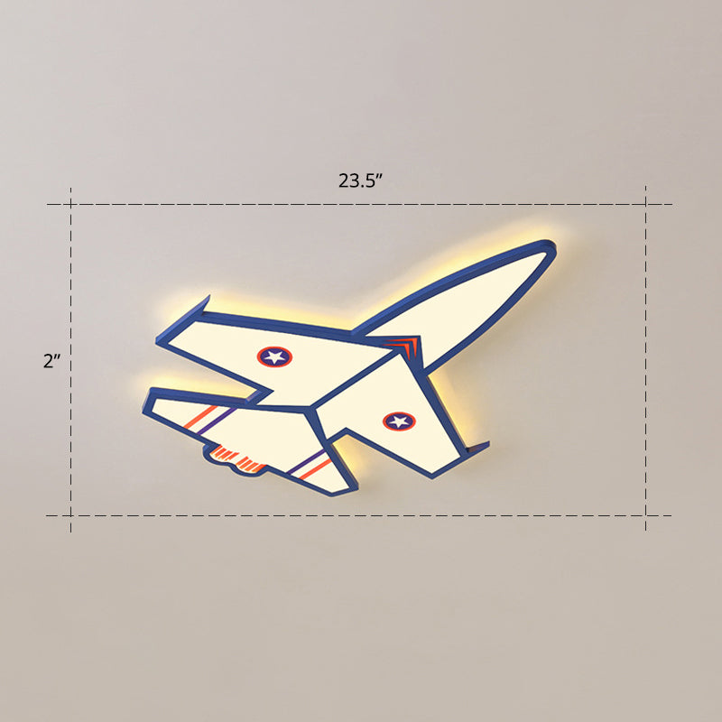 Ultradelgado avión LED luces incrustadas dibujos animados acrílico luces de techo para habitaciones infantiles