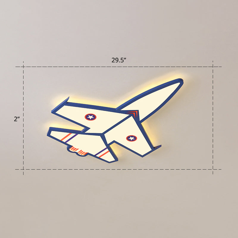 Ultradelgado avión LED luces incrustadas dibujos animados acrílico luces de techo para habitaciones infantiles