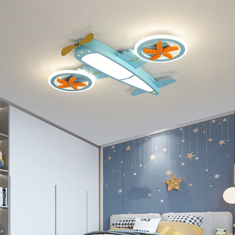 Chambre d'enfants avion semi encastré plafonnier Cartoon métal LED encastré lumière