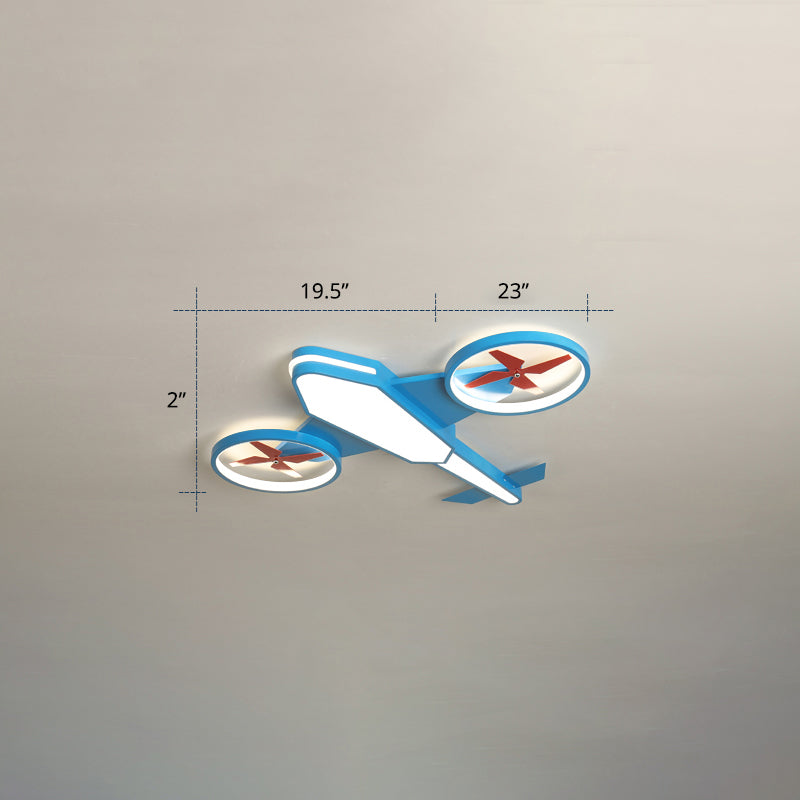 Chambre d'enfants avion semi encastré plafonnier Cartoon métal LED encastré lumière
