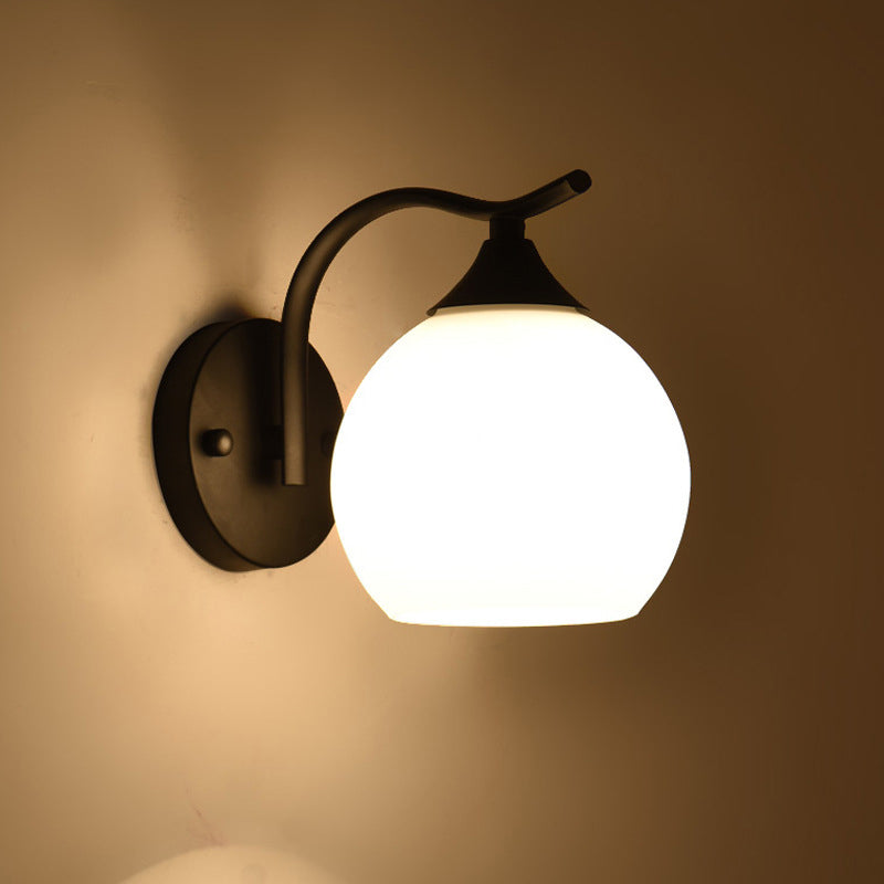 Satin Opalglas Kuppelleuchte Leuchte einfache Stil Korridor Wandhalterung Lampe