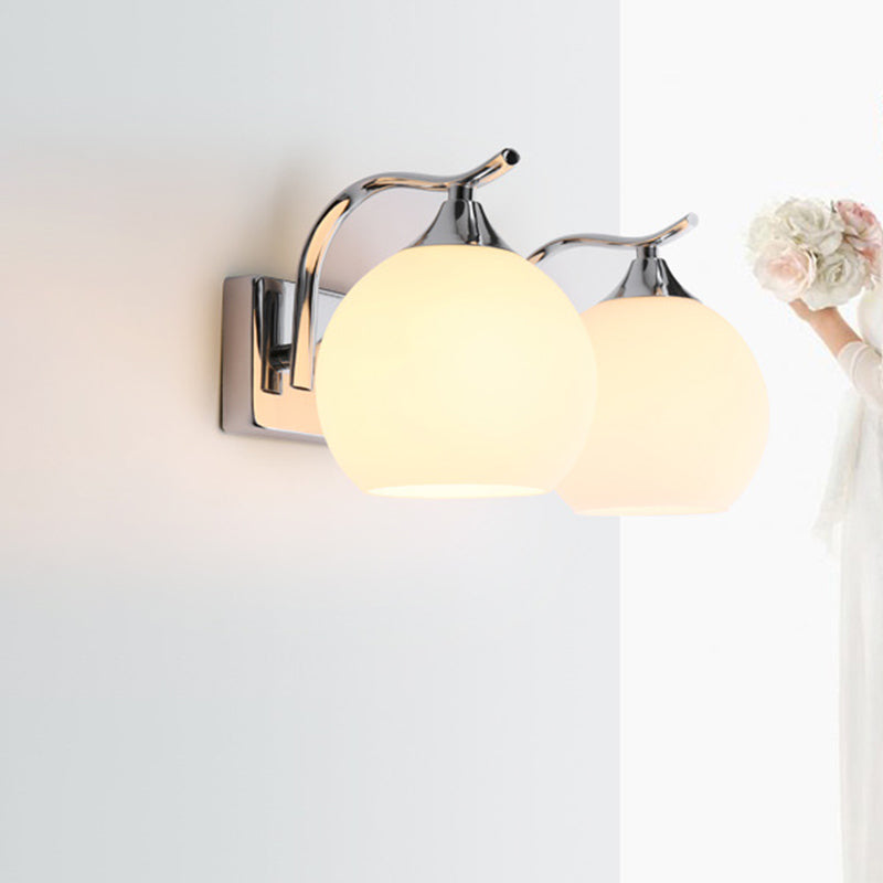 Satin Opalglas Kuppelleuchte Leuchte einfache Stil Korridor Wandhalterung Lampe