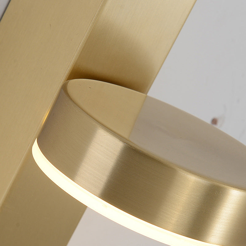 Éclairage de mur de salon acrylique à LED Creative Minimaliste en forme de lun minimaliste Len avec laiton