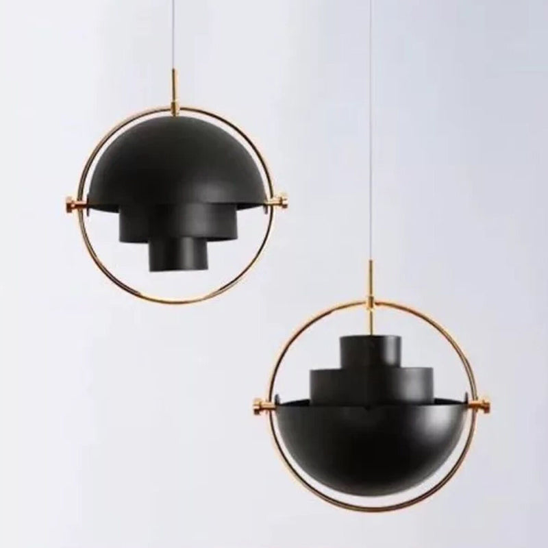 Mobile Hemispherical Pendant Lamp Creative Designer Metal Single Dining Room Ceiling Light