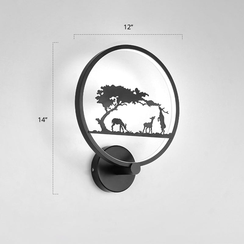 Noordse geometrische LED SCONCE LICHT LICHT METAL BEDBAAD WANDBAARTE LIMMUTER IN GREY