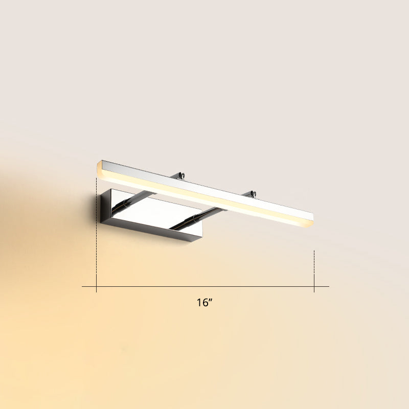 Pivoting Bar LED Wall Mount Lamp Simplicity Acrylic Bedroom Vanity Light Fixture