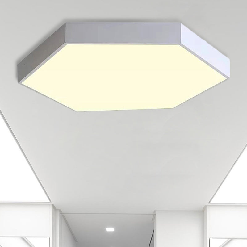 Plafonnier moderne pour chambre à coucher, plafonnier LED avec abat-jour hexagonal en acrylique