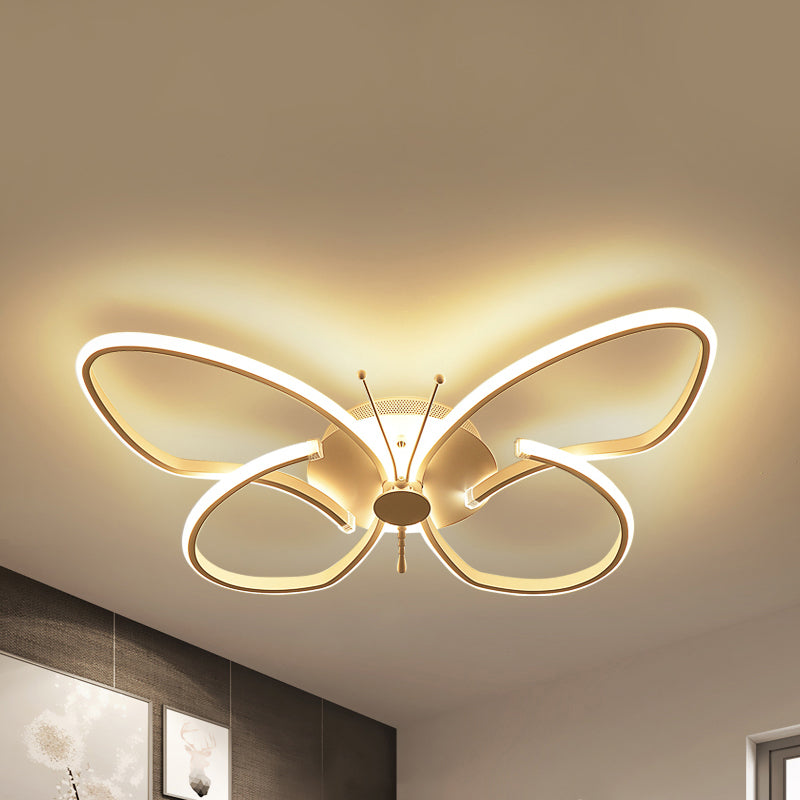 Acryl vlinderplafondlamp eigentijds inbouwlicht in wit voor verpleegkamer
