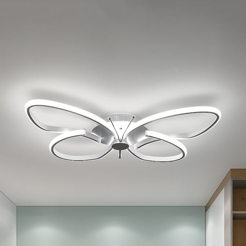 Acryl vlinderplafondlamp eigentijds inbouwlicht in wit voor verpleegkamer