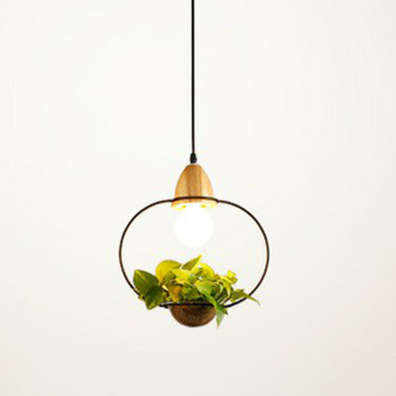 1 Pot à tête Pot de plante suspendue Pendentif Industriel Style Metal Pendule Light pour salle à manger