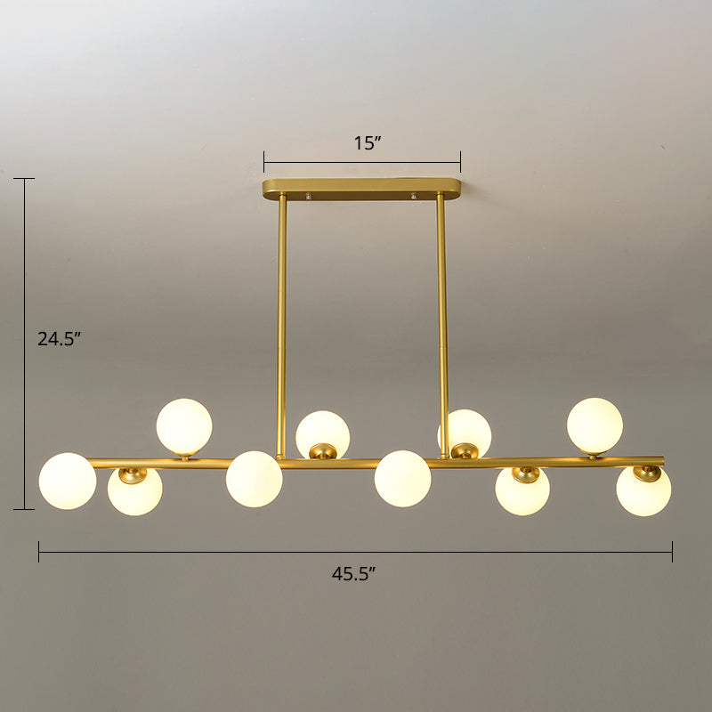 Modo Island Ceiling Light Simplicity White Glass Dining Room Hanging Pendant Light