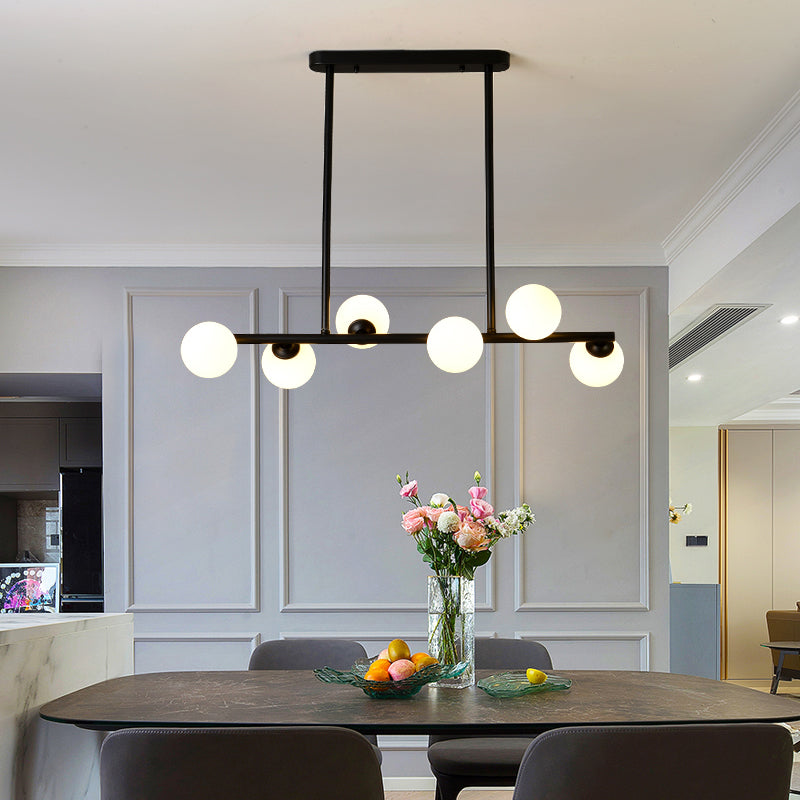 Modo Island Ceiling Light Simplicity White Glass Dining Room Hanging Pendant Light