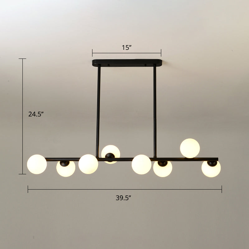 Modo Island Ceiling Light Simplicity White Glass Dining Room Hanging Pendant Light