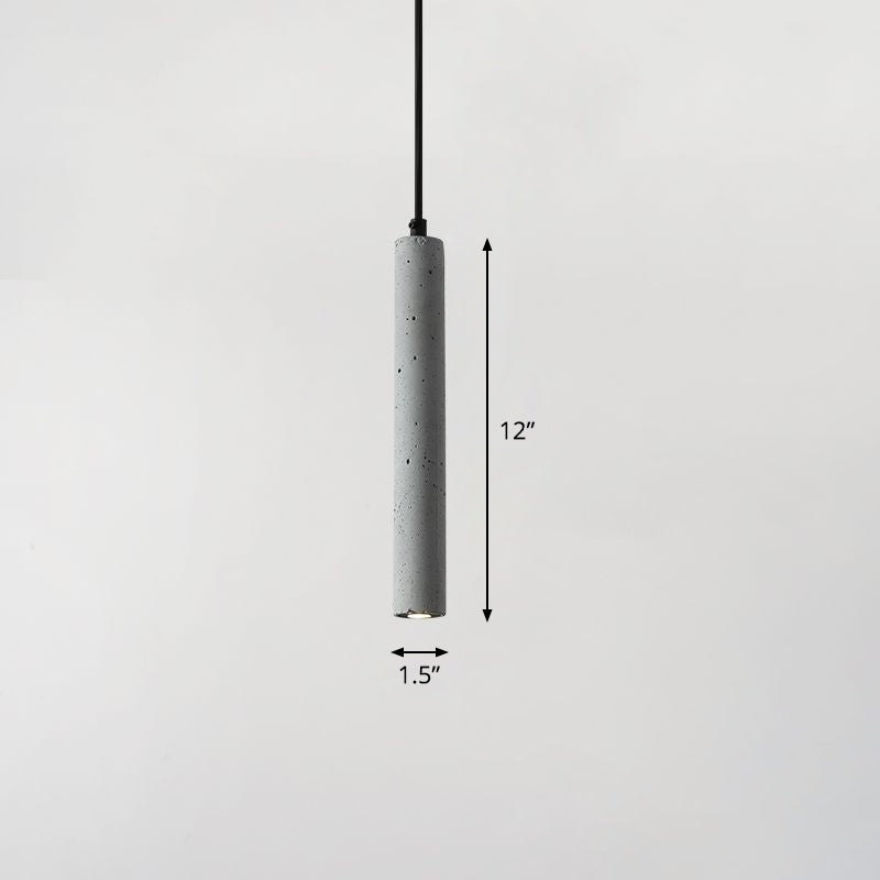 Tubular Bedside Down Lighting Pendant Terrazzo Simplicity LED Suspension Light Fixture