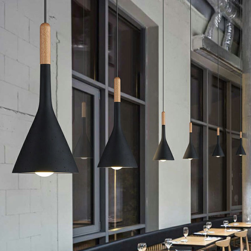 Trichterförmige Restaurant Hanging Lighting Resin 1 Kopf Nordic Pendellampe mit Zementlook