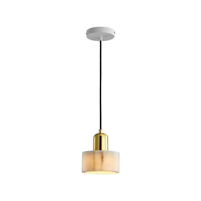 Luce del soffitto a sospensione rotonda in marmo Nordic 1 Lulb Suspension Lull With Brass Wocket