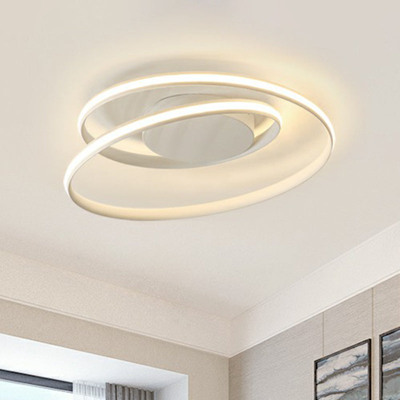 Curling Flush Mount Deckenleuchte einfache Aluminium -LED -LED -Leuchte Leuchte für Schlafzimmer