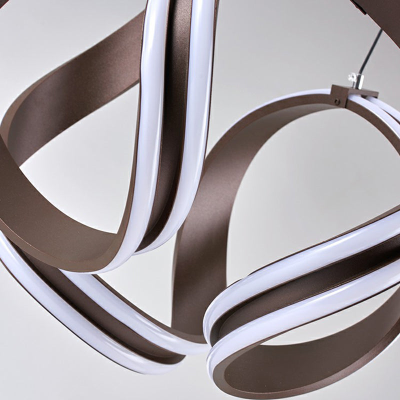 Twist Shaped Dining Room Suspension Lamp Acrylic Nordic LED Chandelier Pendant Light