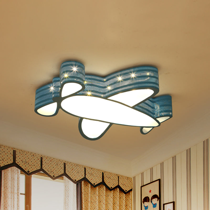 Plafonnier d'avion à hélice pour chambre d'enfants, luminaire de plafond en métal de Style dessin animé
