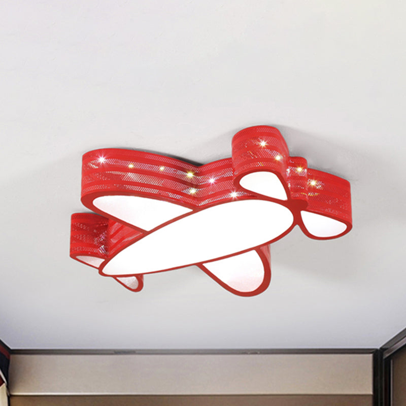 Plafonnier d'avion à hélice pour chambre d'enfants, luminaire de plafond en métal de Style dessin animé