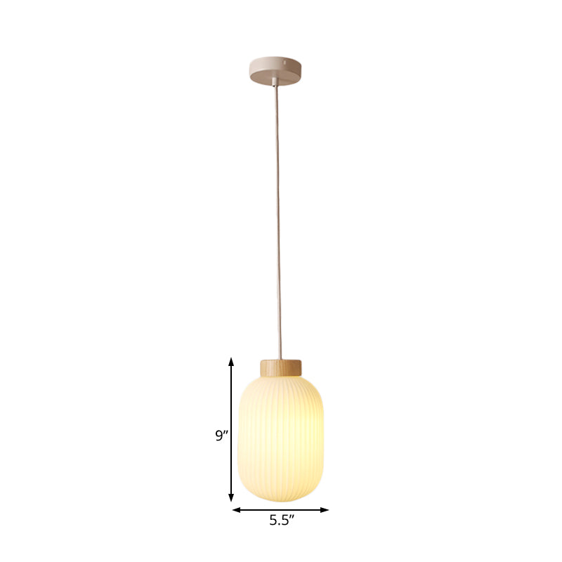 Asian 1 Leichte Anhängerlampe mit Papierschatten weißer Kapsel/Trommeldecke für Korridor, 5,5 "/8"/12 "breit