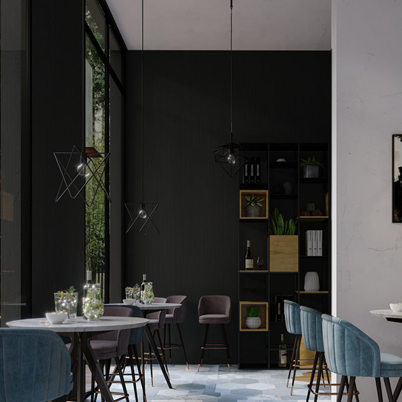 Simplicity Wallpaper Roll Solid Color Patterned Unpasted Wall Covering in Dark Color