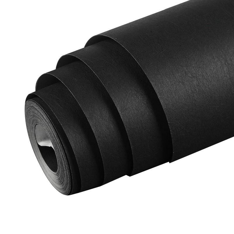 Simplicity Wallpaper Roll Solid Color Patterned Unpasted Wall Covering in Dark Color