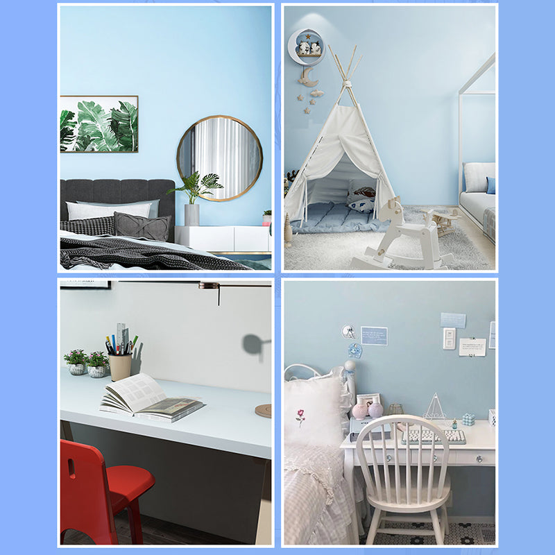 Self-Adhesive Solid Color Wallpaper Roll Minimalist PVC Wall Covering, 19.4-sq ft