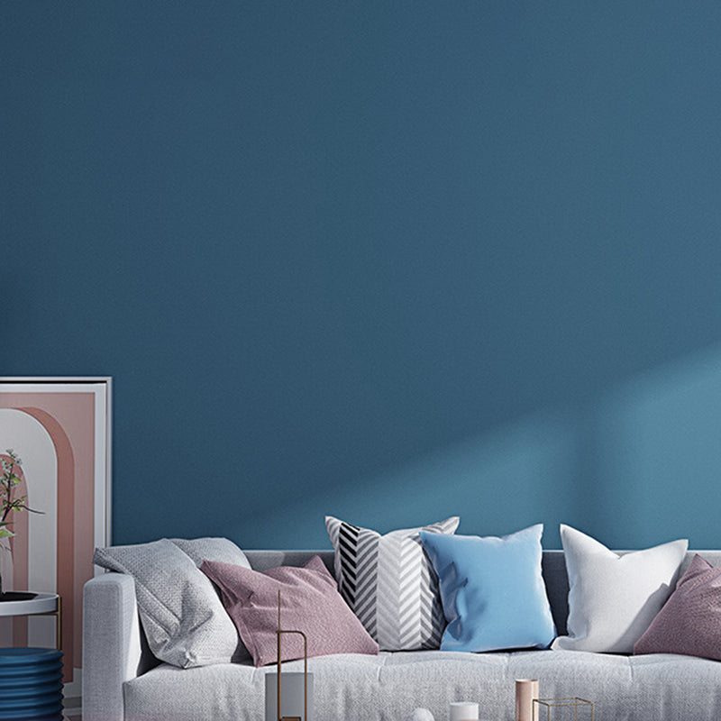 Solid-Colored Wallpaper Roll Simple Style Unpasted Living Room Wall Decor, 54.2-sq ft