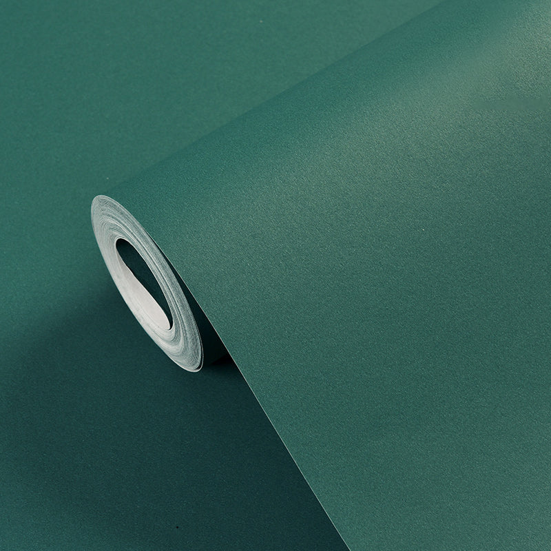 Solid-Colored Wallpaper Roll Simple Style Unpasted Living Room Wall Decor, 54.2-sq ft