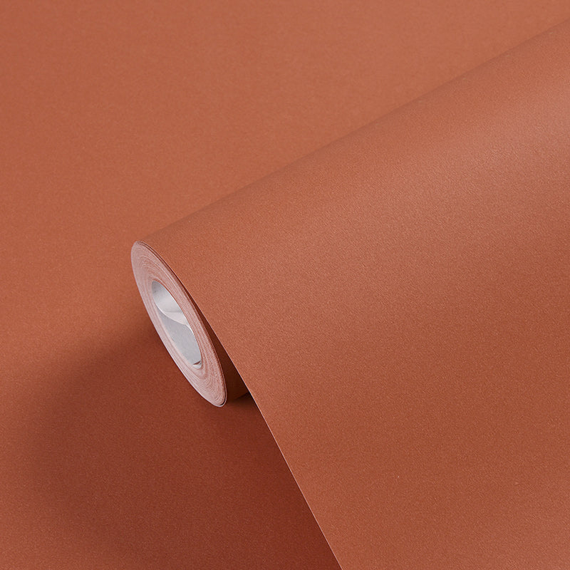 Solid-Colored Wallpaper Roll Simple Style Unpasted Living Room Wall Decor, 54.2-sq ft