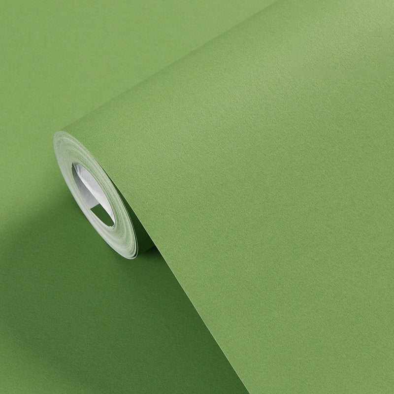 Solid-Colored Wallpaper Roll Simple Style Unpasted Living Room Wall Decor, 54.2-sq ft