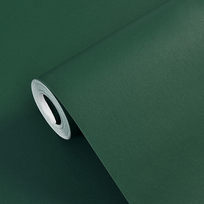 Solid-Colored Wallpaper Roll Simple Style Unpasted Living Room Wall Decor, 54.2-sq ft