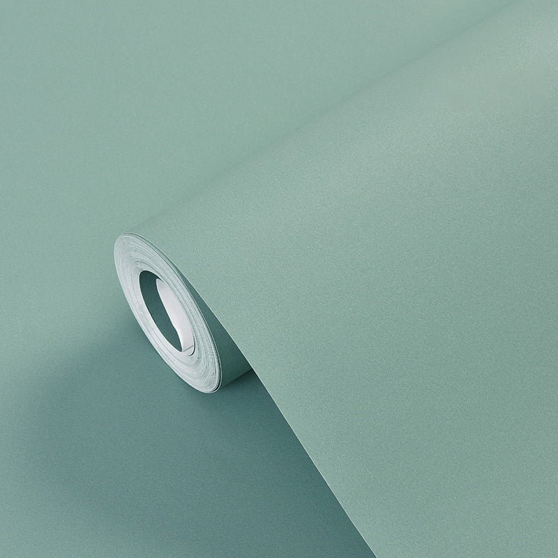 Solid-Colored Wallpaper Roll Simple Style Unpasted Living Room Wall Decor, 54.2-sq ft