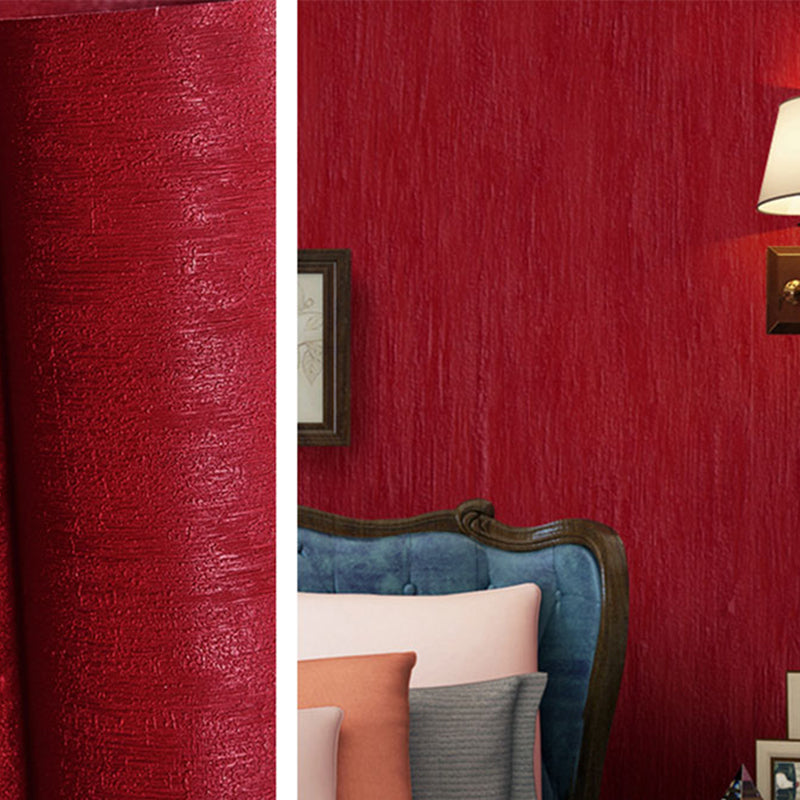 Moderne pure kleur patroon behangrol PVC zelfklevende rode muur decor voor woonkamer