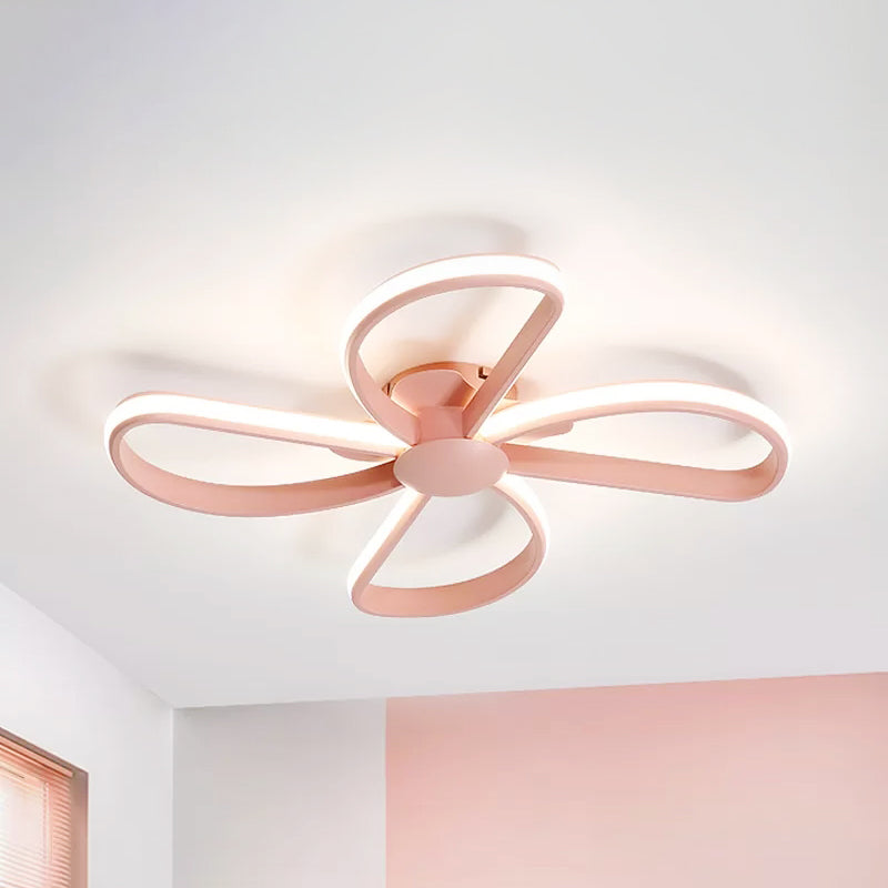 Blossom Shape LED Flush Mount Light Nordic Stylish Metal Ceiling Lamp for Kid Bedroom