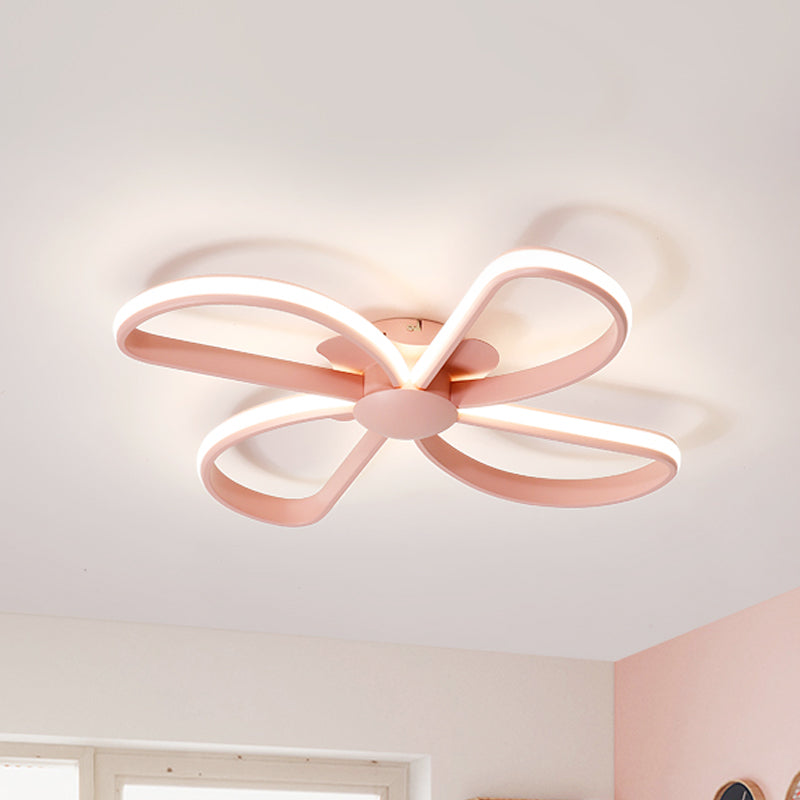 Blossom Shape LED Flush Mount Light Nordic Stylish Metal Ceiling Lamp for Kid Bedroom