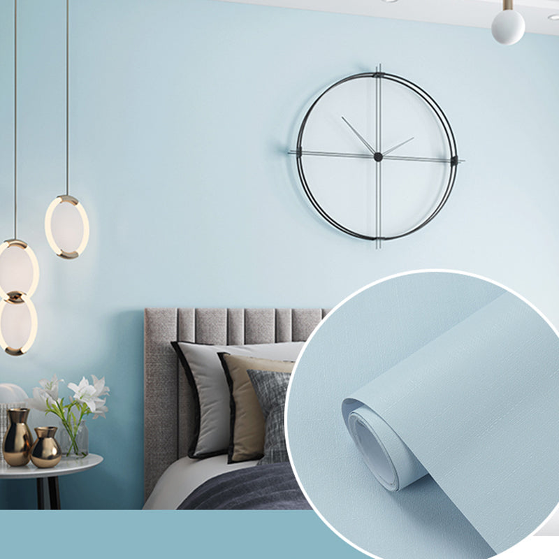 Effen gekleurd behang op rol, eigentijds zelfklevend slaapkamerwanddecor, 7 m²