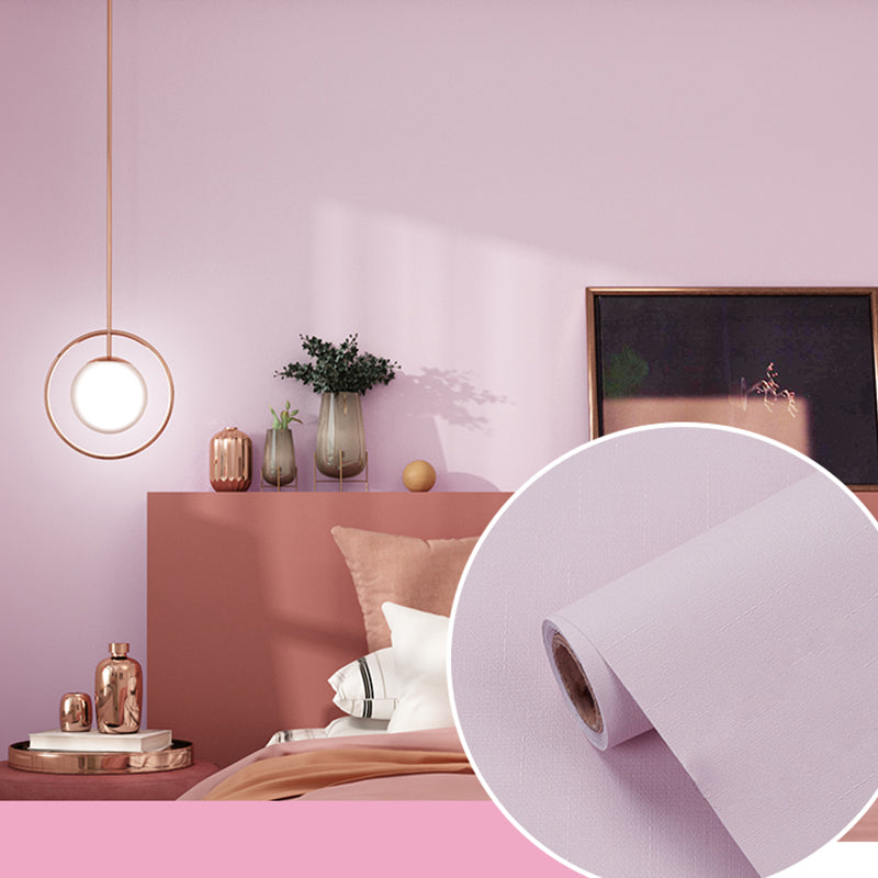 Effen gekleurd behang op rol, eigentijds zelfklevend slaapkamerwanddecor, 7 m²