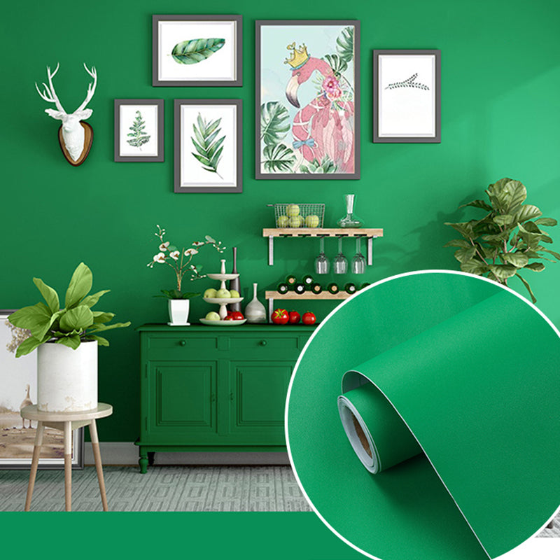 Effen gekleurd behang op rol, eigentijds zelfklevend slaapkamerwanddecor, 7 m²
