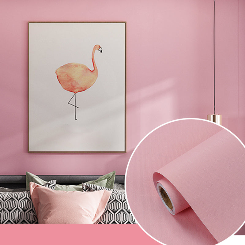 Effen gekleurd behang op rol, eigentijds zelfklevend slaapkamerwanddecor, 7 m²
