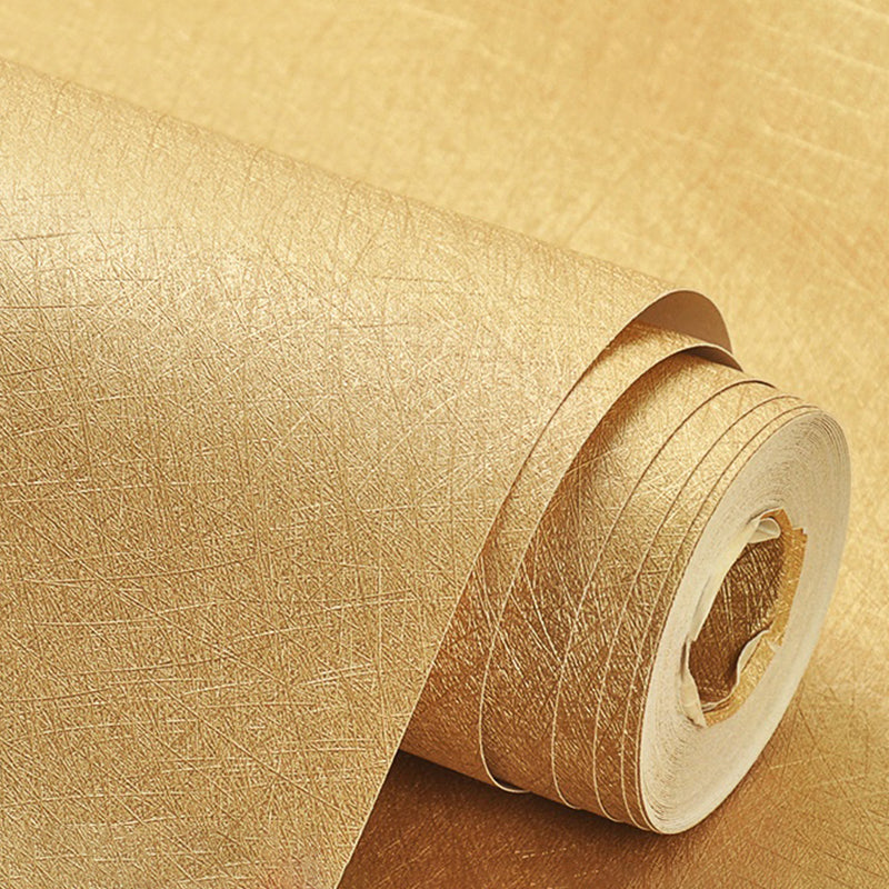 Modern Wallpaper Roll Solid-Colored Pattern Moisture Resistant Wall Covering, Multi-Color