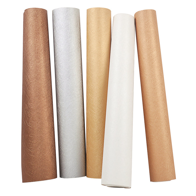 Modern Wallpaper Roll Solid-Colored Pattern Moisture Resistant Wall Covering, Multi-Color