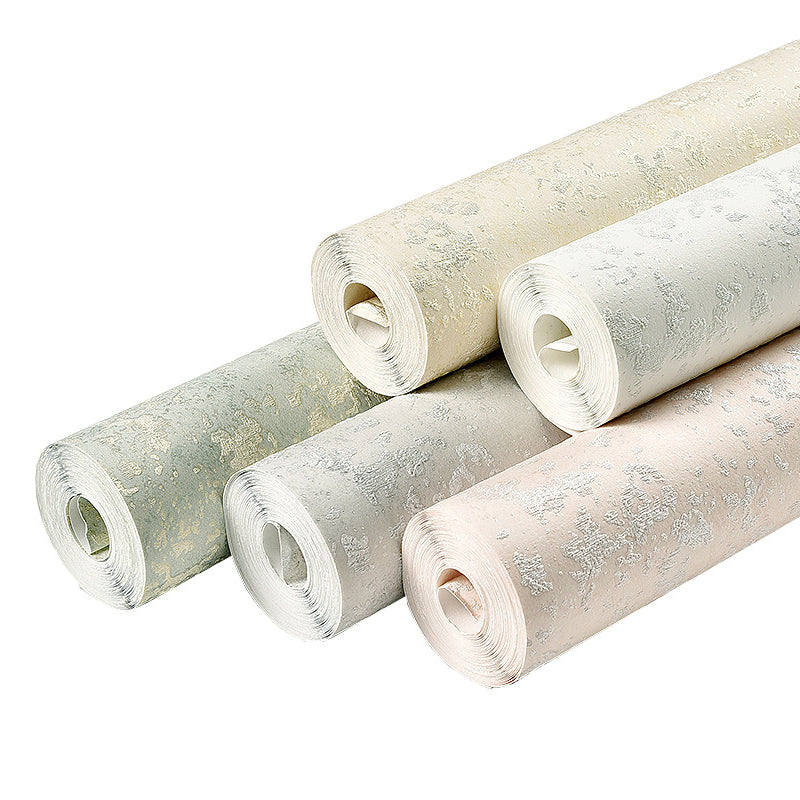 Soft Solid Color Wallpaper Roll Stain Resistant Modern Living Room Wall Covering