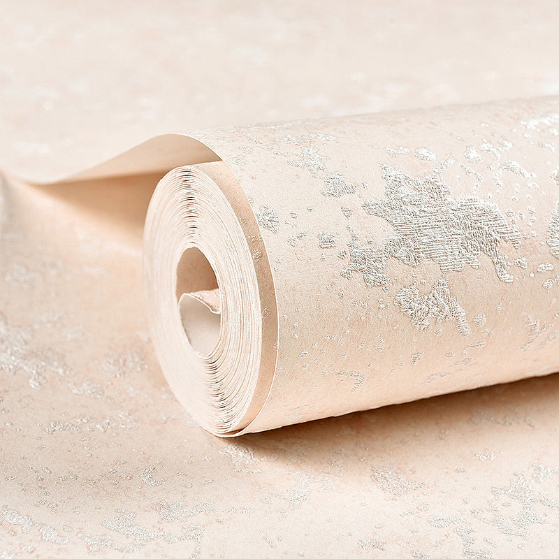 Soft Solid Color Wallpaper Roll Stain Resistant Modern Living Room Wall Covering